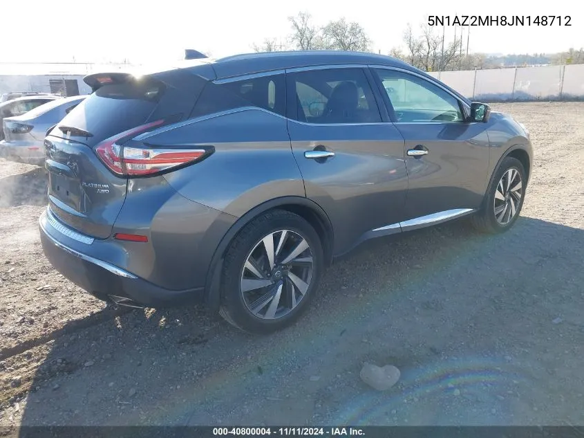 2018 Nissan Murano Platinum VIN: 5N1AZ2MH8JN148712 Lot: 40800004