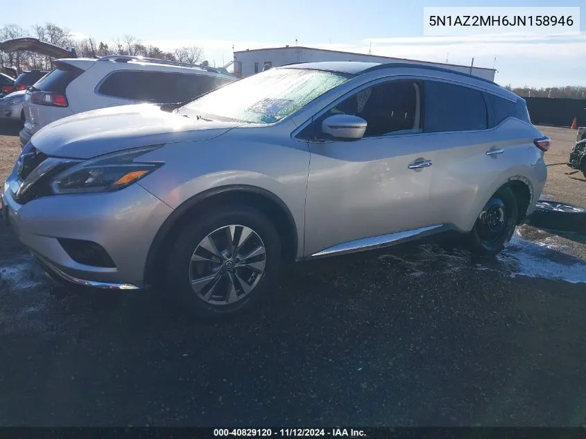 2018 Nissan Murano Sv VIN: 5N1AZ2MH6JN158946 Lot: 40829120