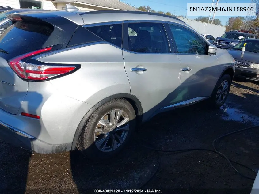 2018 Nissan Murano Sv VIN: 5N1AZ2MH6JN158946 Lot: 40829120