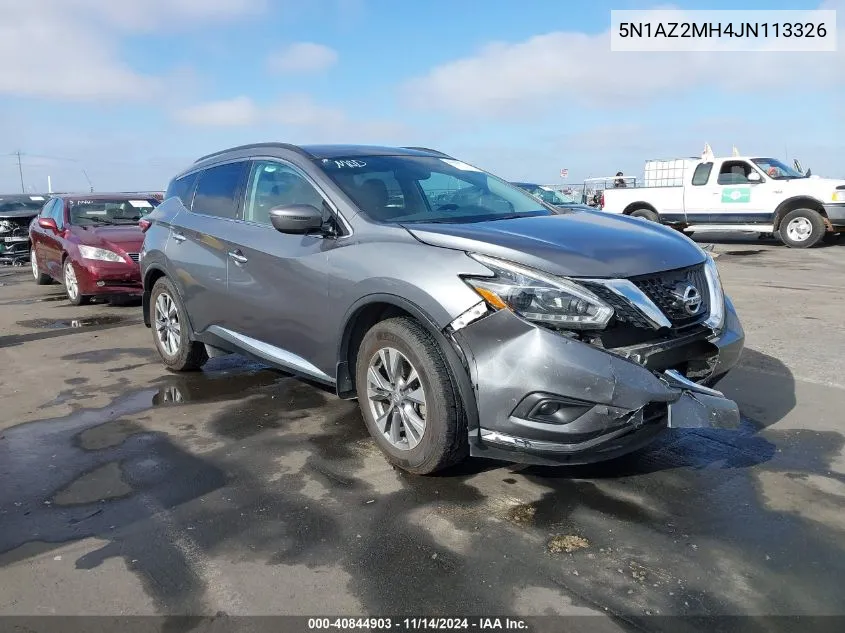 2018 Nissan Murano Sv VIN: 5N1AZ2MH4JN113326 Lot: 40844903