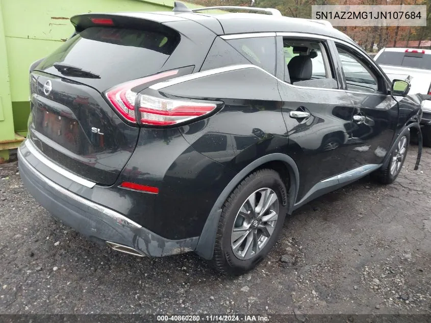 2018 Nissan Murano Sl VIN: 5N1AZ2MG1JN107684 Lot: 40860280