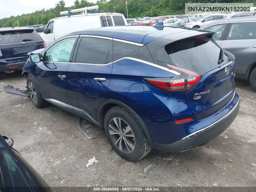 5N1AZ2MS9KN152202 2019 Nissan Murano S