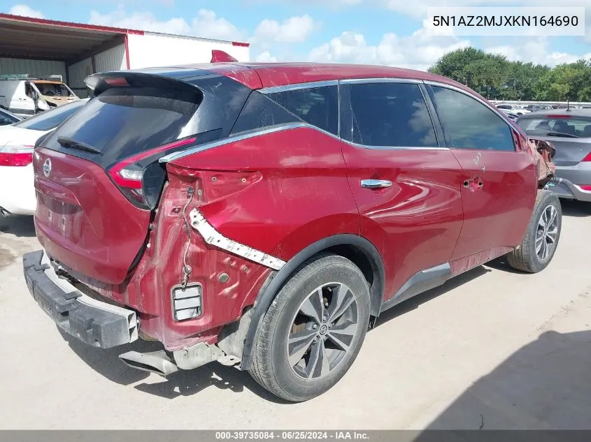 2019 Nissan Murano S VIN: 5N1AZ2MJXKN164690 Lot: 39735084