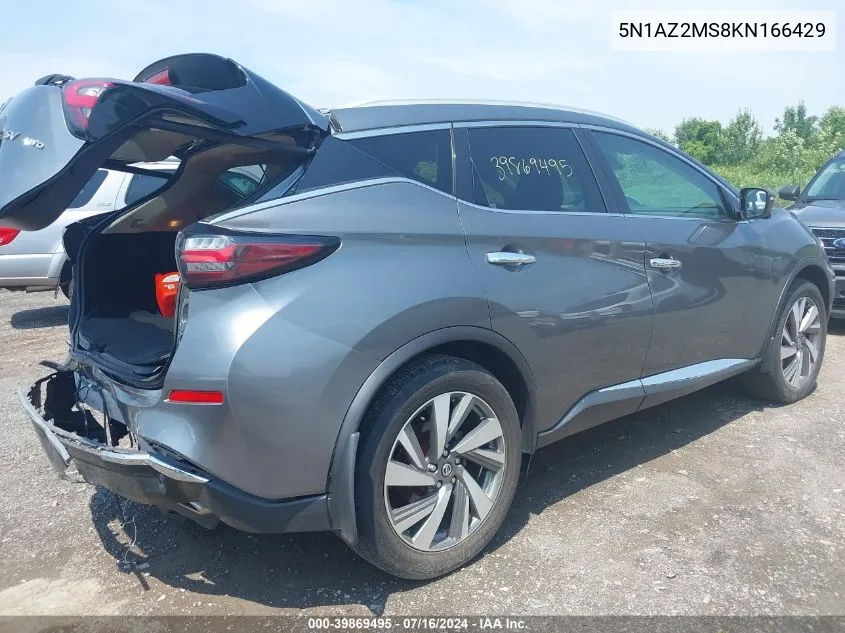 5N1AZ2MS8KN166429 2019 Nissan Murano Sl