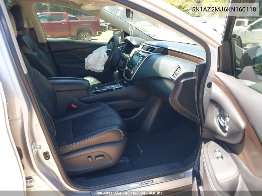 5N1AZ2MJ6KN160118 2019 Nissan Murano Platinum