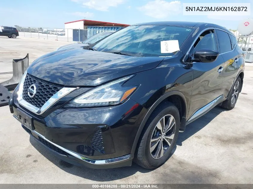 2019 Nissan Murano S VIN: 5N1AZ2MJ6KN162872 Lot: 40166285