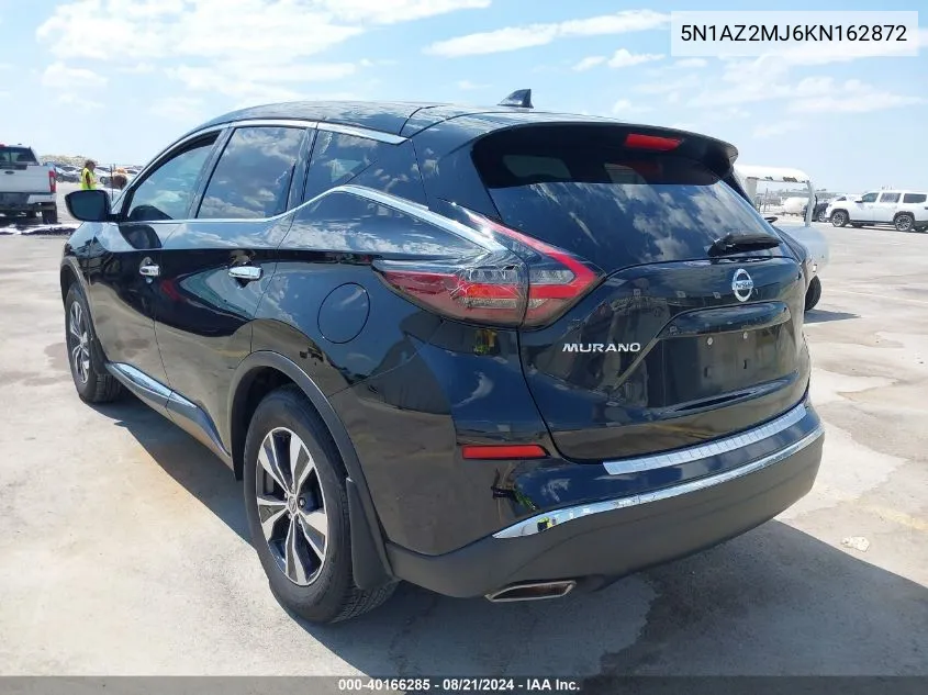 2019 Nissan Murano S VIN: 5N1AZ2MJ6KN162872 Lot: 40166285