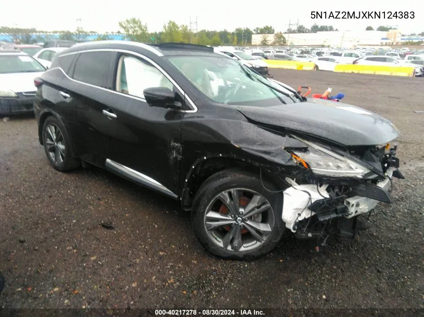 5N1AZ2MJXKN124383 2019 Nissan Murano Platinum