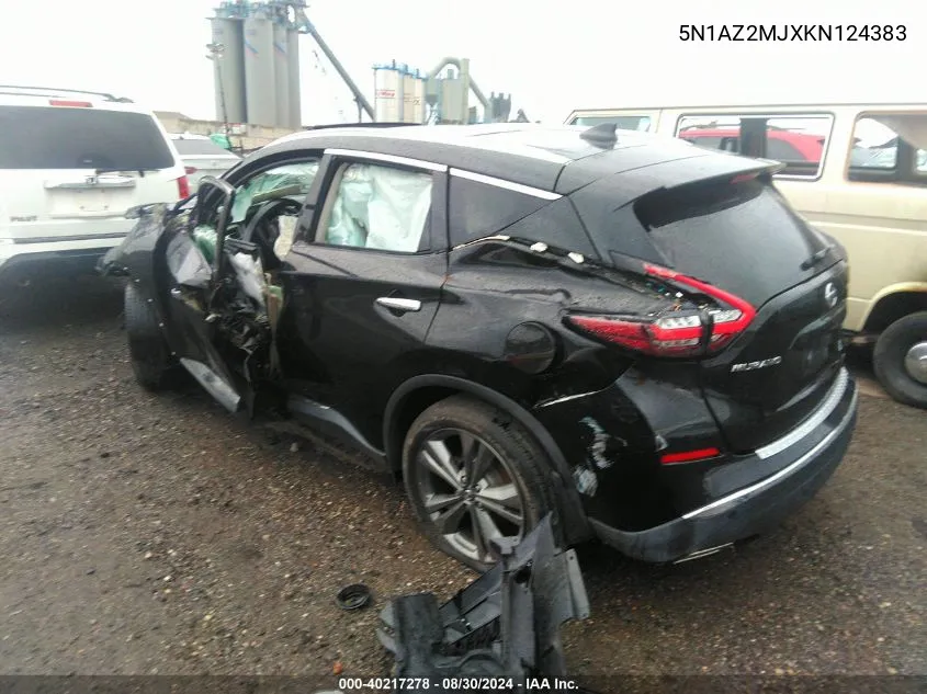 5N1AZ2MJXKN124383 2019 Nissan Murano Platinum