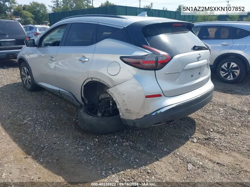 5N1AZ2MSXKN107852 2019 Nissan Murano S/Sl/Sv/Platinum