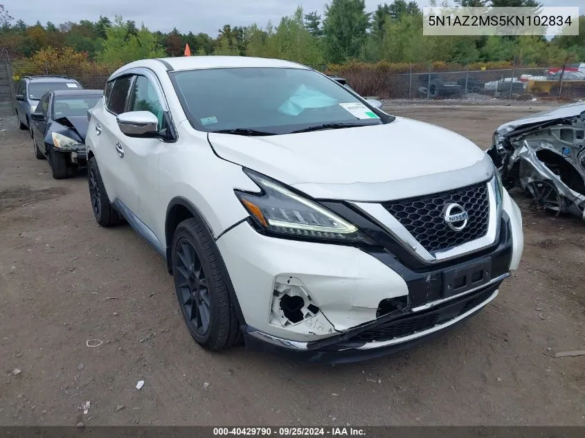 5N1AZ2MS5KN102834 2019 Nissan Murano S