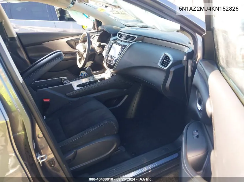 5N1AZ2MJ4KN152826 2019 Nissan Murano S