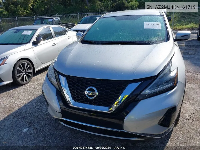 5N1AZ2MJ4KN161719 2019 Nissan Murano S/Sl/Sv/Platinum