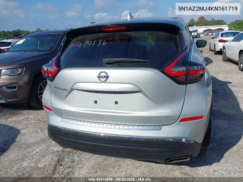 2019 Nissan Murano S/Sl/Sv/Platinum VIN: 5N1AZ2MJ4KN161719 Lot: 40474886