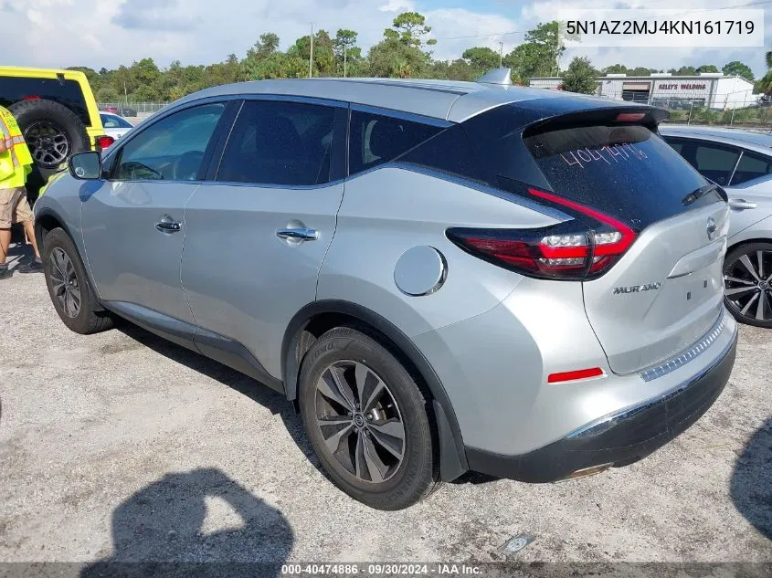 5N1AZ2MJ4KN161719 2019 Nissan Murano S/Sl/Sv/Platinum