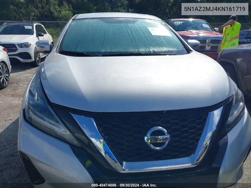 5N1AZ2MJ4KN161719 2019 Nissan Murano S/Sl/Sv/Platinum