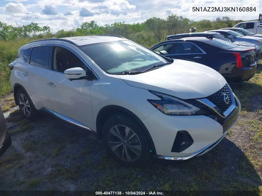 2019 Nissan Murano Sv VIN: 5N1AZ2MJ3KN160884 Lot: 40477138