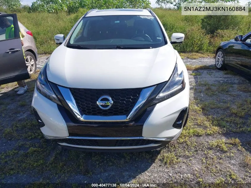 2019 Nissan Murano Sv VIN: 5N1AZ2MJ3KN160884 Lot: 40477138