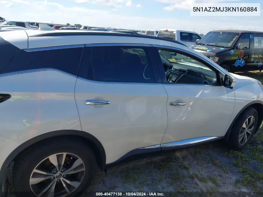 2019 Nissan Murano Sv VIN: 5N1AZ2MJ3KN160884 Lot: 40477138