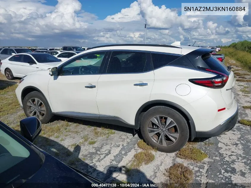 2019 Nissan Murano Sv VIN: 5N1AZ2MJ3KN160884 Lot: 40477138