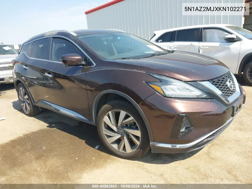 2019 Nissan Murano Sl VIN: 5N1AZ2MJXKN102271 Lot: 40562803