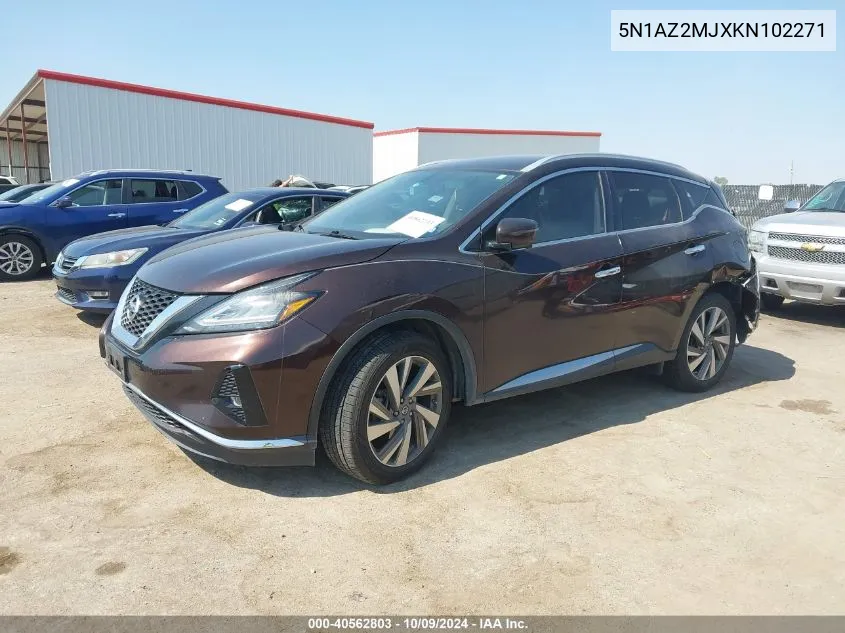 5N1AZ2MJXKN102271 2019 Nissan Murano Sl