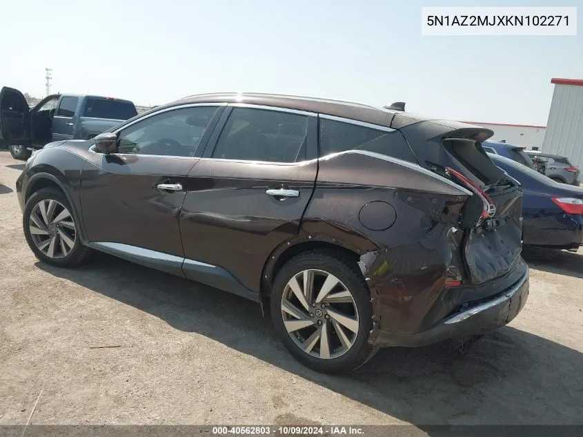 5N1AZ2MJXKN102271 2019 Nissan Murano Sl