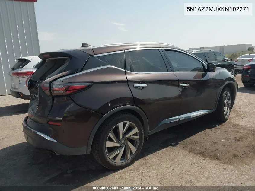 5N1AZ2MJXKN102271 2019 Nissan Murano Sl