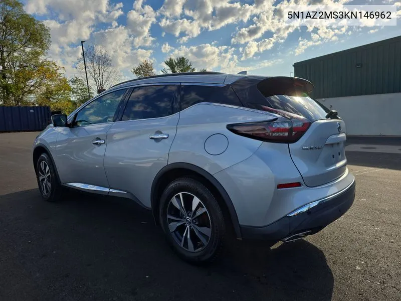 5N1AZ2MS3KN146962 2019 Nissan Murano Sv