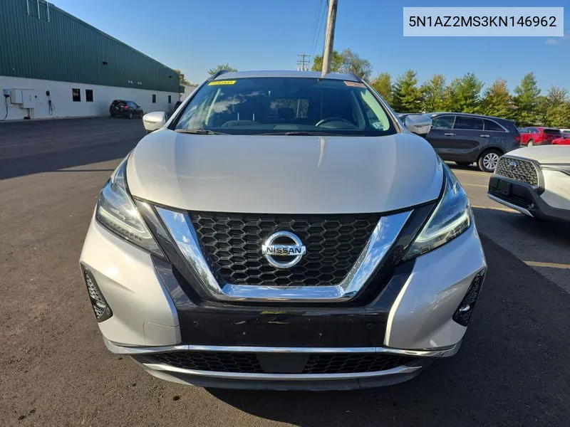 2019 Nissan Murano Sv VIN: 5N1AZ2MS3KN146962 Lot: 40573565