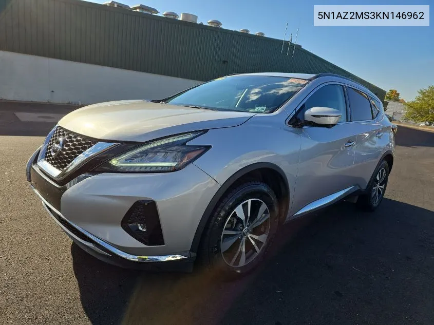 5N1AZ2MS3KN146962 2019 Nissan Murano Sv