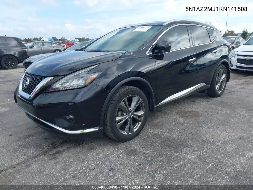 2019 Nissan Murano Platinum VIN: 5N1AZ2MJ1KN141508 Lot: 40808418