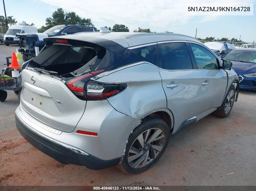 5N1AZ2MJ9KN164728 2019 Nissan Murano Sl