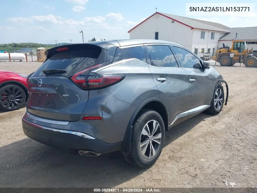 5N1AZ2AS1LN153771 2020 Nissan Murano S Intelligent Awd