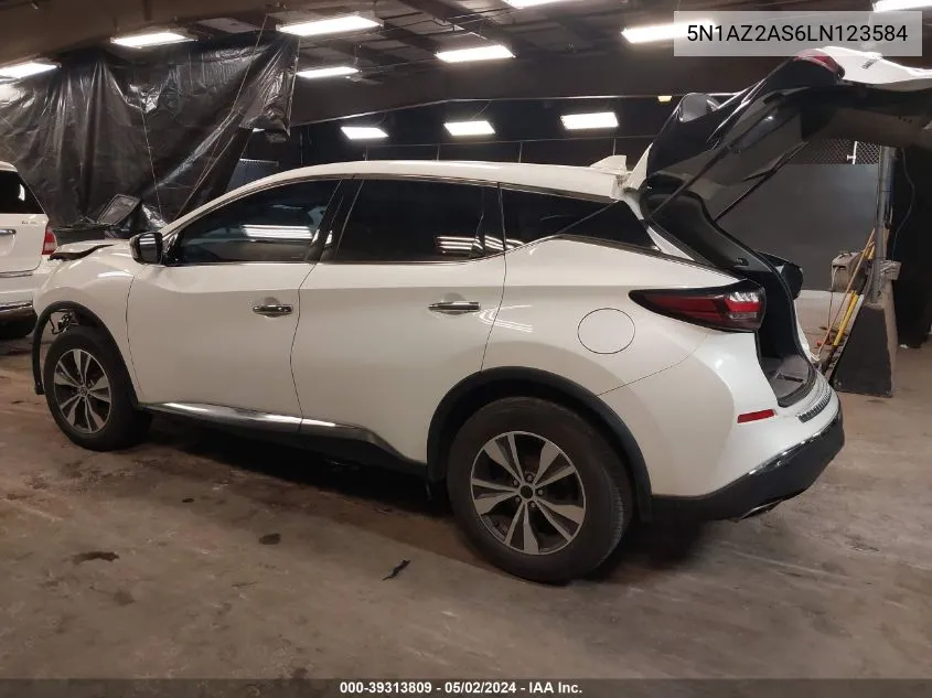 2020 Nissan Murano S Intelligent Awd VIN: 5N1AZ2AS6LN123584 Lot: 39313809