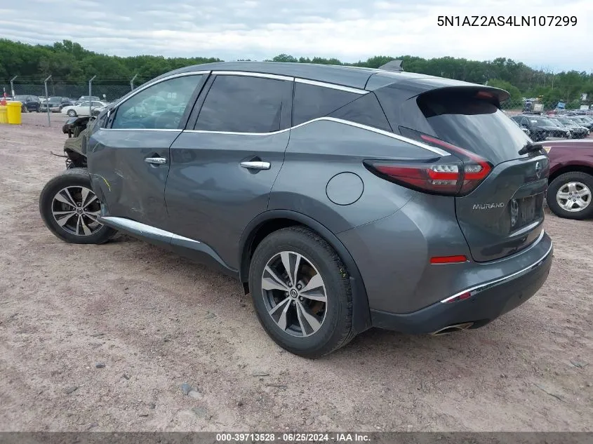 5N1AZ2AS4LN107299 2020 Nissan Murano S Intelligent Awd