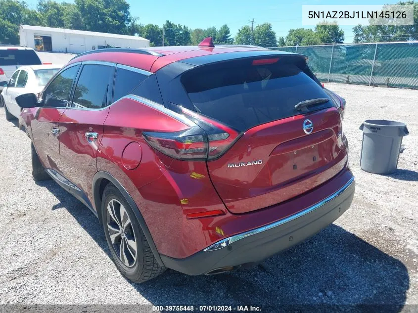 2020 Nissan Murano Sv Fwd VIN: 5N1AZ2BJ1LN145126 Lot: 39755448