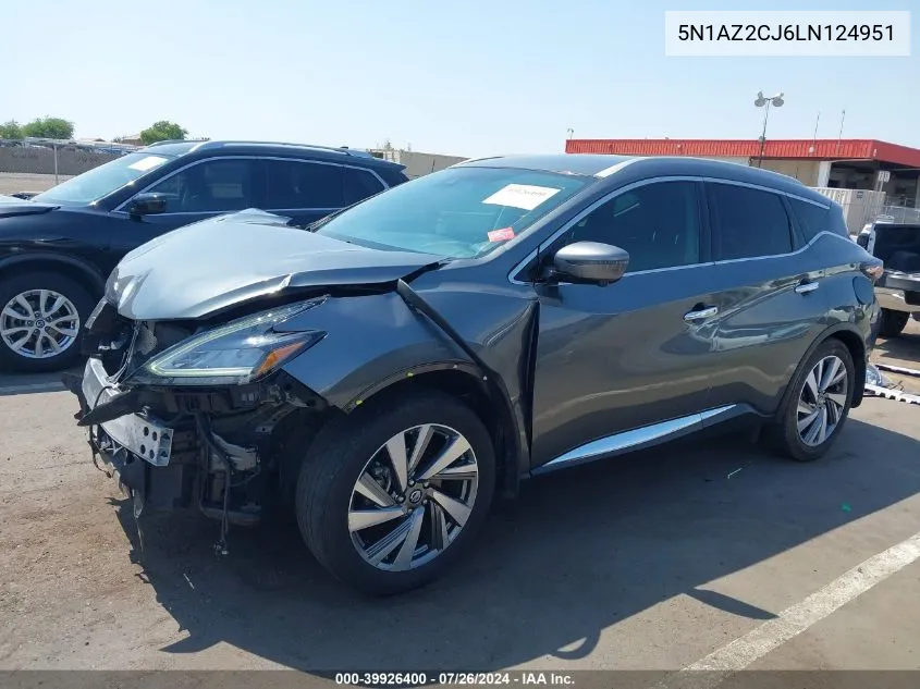 5N1AZ2CJ6LN124951 2020 Nissan Murano Sl Fwd