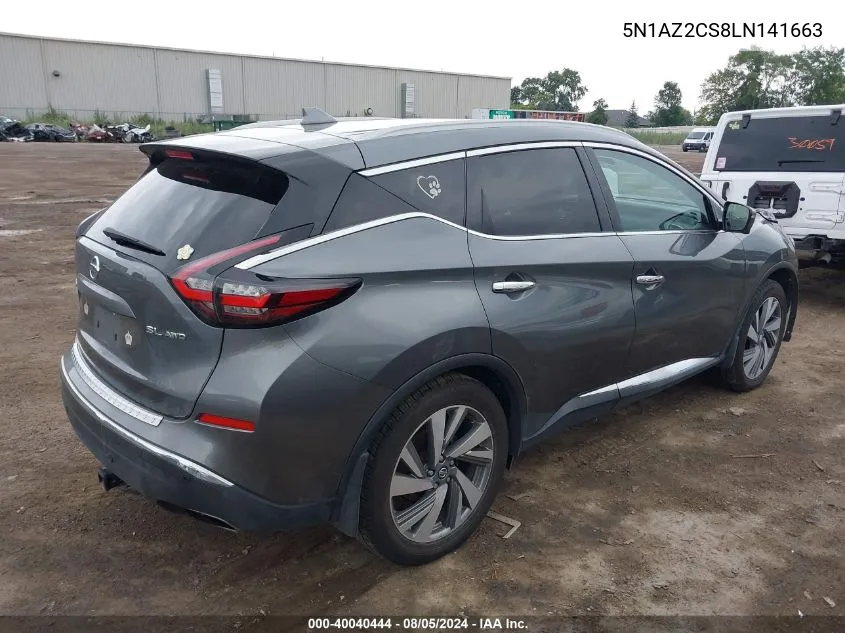 5N1AZ2CS8LN141663 2020 Nissan Murano Sl Intelligent Awd