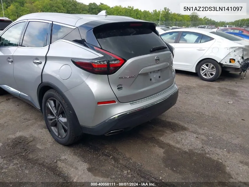 2020 Nissan Murano Platinum Intelligent Awd VIN: 5N1AZ2DS3LN141097 Lot: 40058111