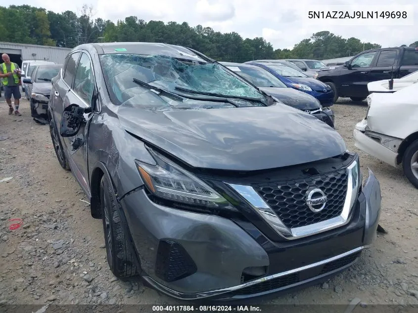 2020 Nissan Murano S Fwd VIN: 5N1AZ2AJ9LN149698 Lot: 40117884