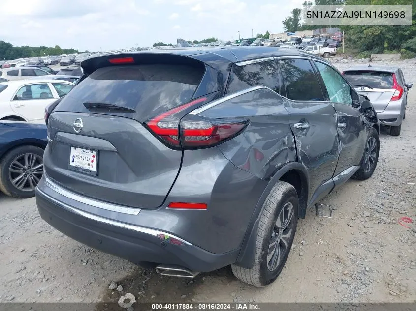 5N1AZ2AJ9LN149698 2020 Nissan Murano S Fwd