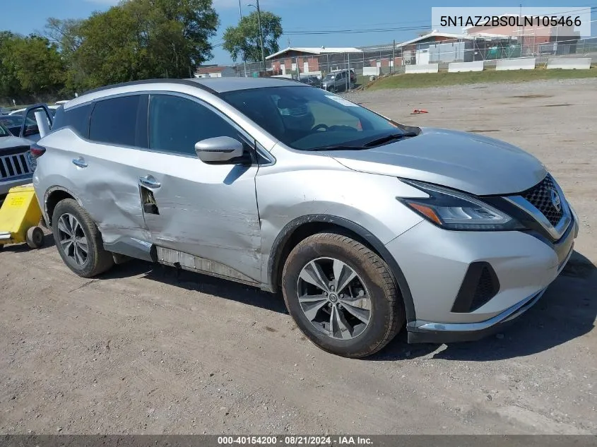 5N1AZ2BS0LN105466 2020 Nissan Murano Sv Intelligent Awd