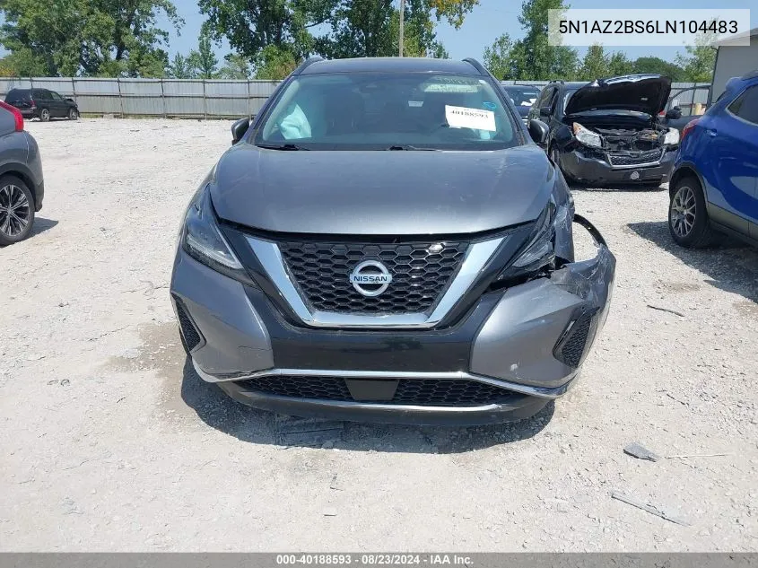 5N1AZ2BS6LN104483 2020 Nissan Murano Sv Intelligent Awd