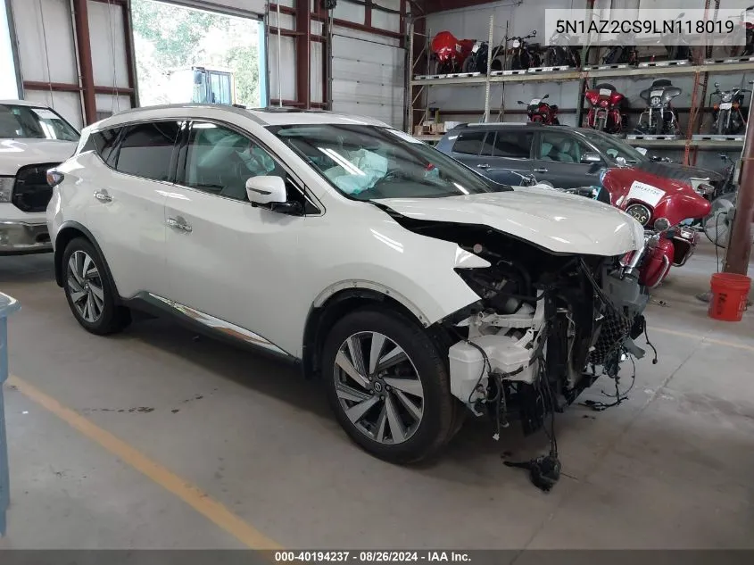 5N1AZ2CS9LN118019 2020 Nissan Murano Sl Intelligent Awd