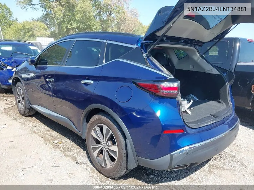 5N1AZ2BJ4LN134881 2020 Nissan Murano Sv Fwd