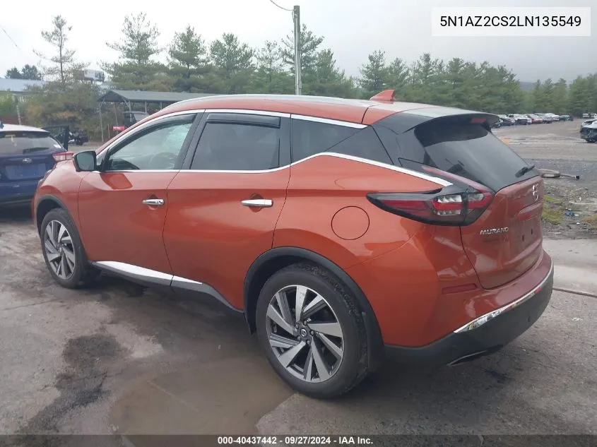 2020 Nissan Murano Sl Intelligent Awd VIN: 5N1AZ2CS2LN135549 Lot: 40437442