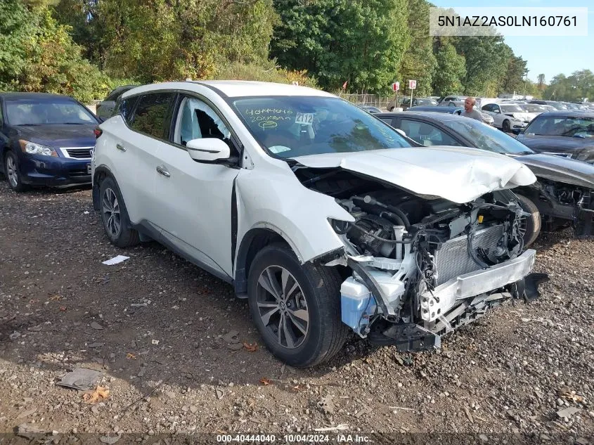 2020 Nissan Murano S Intelligent Awd VIN: 5N1AZ2AS0LN160761 Lot: 40444040