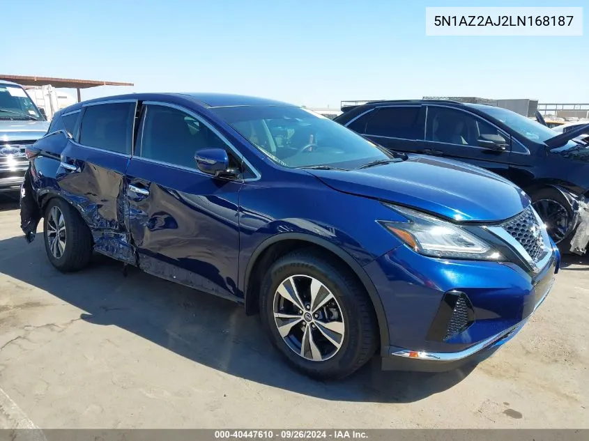 2020 Nissan Murano S VIN: 5N1AZ2AJ2LN168187 Lot: 40447610