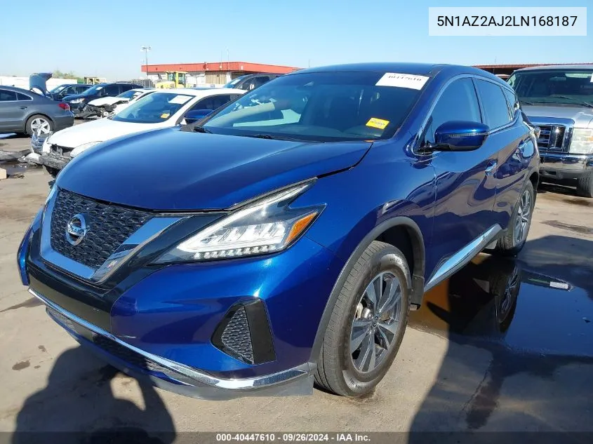 2020 Nissan Murano S VIN: 5N1AZ2AJ2LN168187 Lot: 40447610